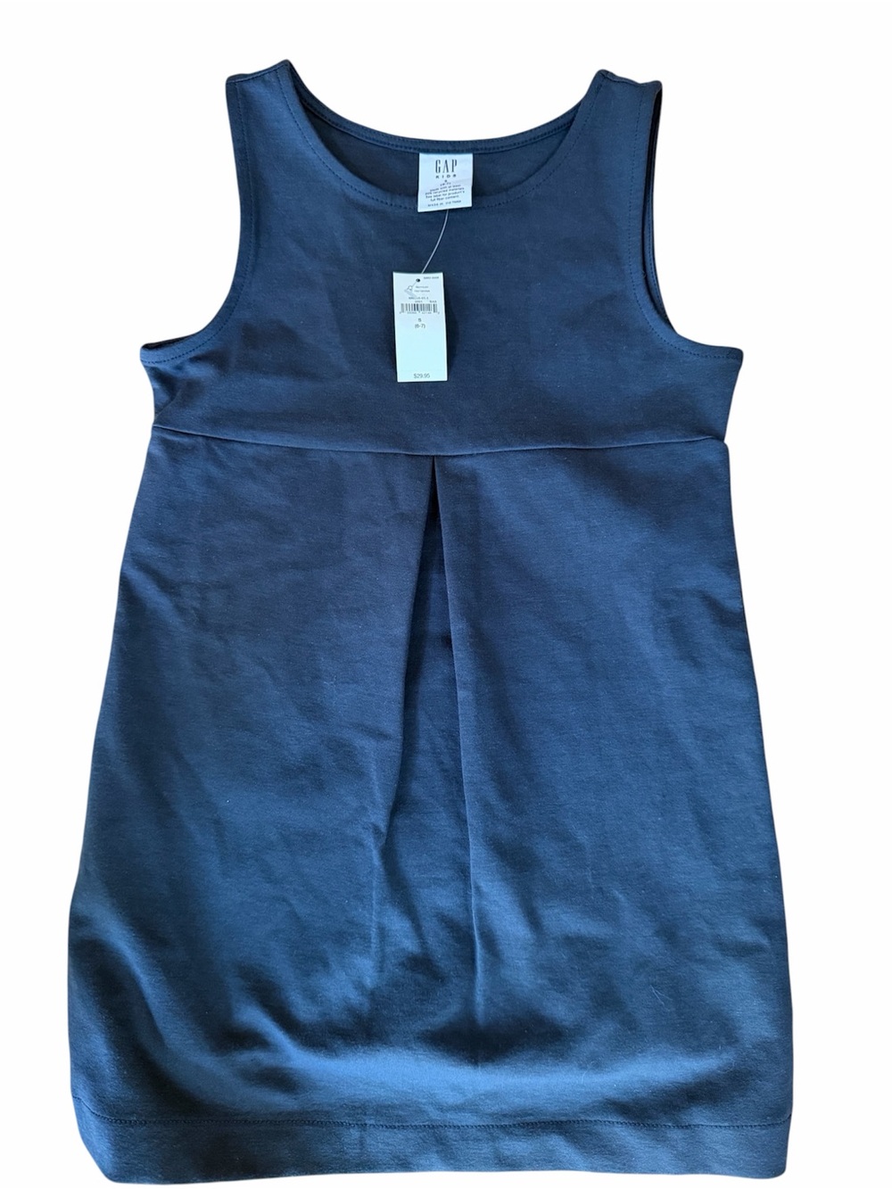 GAP Girls' Navy Tank Dress with Front Pleat